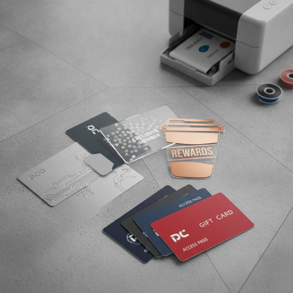 Specialty Cards: Metal, Clear, and Custom Shape Options